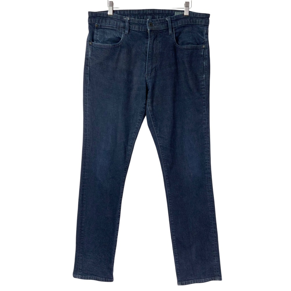 Bonobos Dark Wash Blue Slim Fit Jeans 35x32 Button Zip Fly Denim Pockets